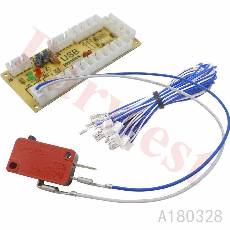 DIY американский стиль кнопочный набор джойстиков для Raspberry Pi HAPP стиль игровой контроллер комплект с нулевой задержкой USB кодировщик доска