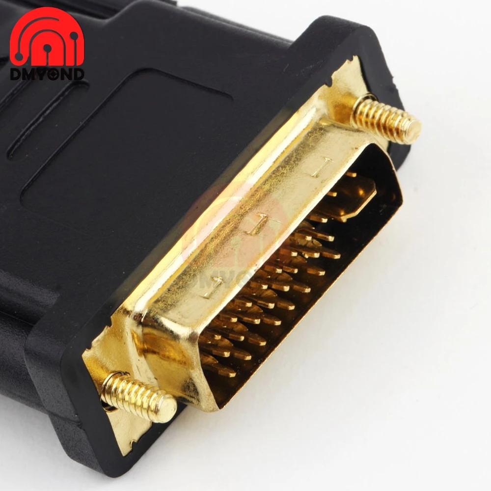 1080P DVI 24+1 To HDMI Adapter Cables 24k Gold Plated Plug Male To Female HDMI To DVI Cable Converter For HDTV Projector Monitor