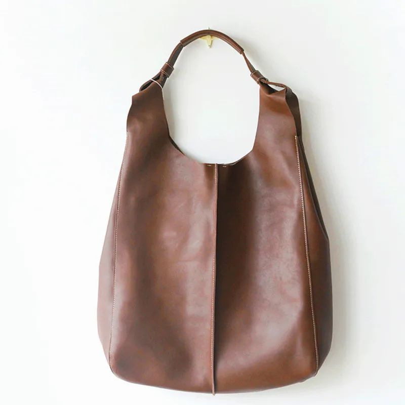 

Leather shoulder bag retro cowhide composite ladies tote bag shopping bag high quality classic handmade handbag bolsa bolso