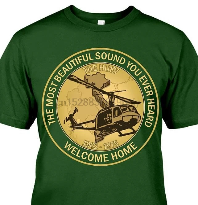 Самая красивая футболка с надписью Welcome Home The Huey 1962-1975 Vietnam War | Мужская одежда