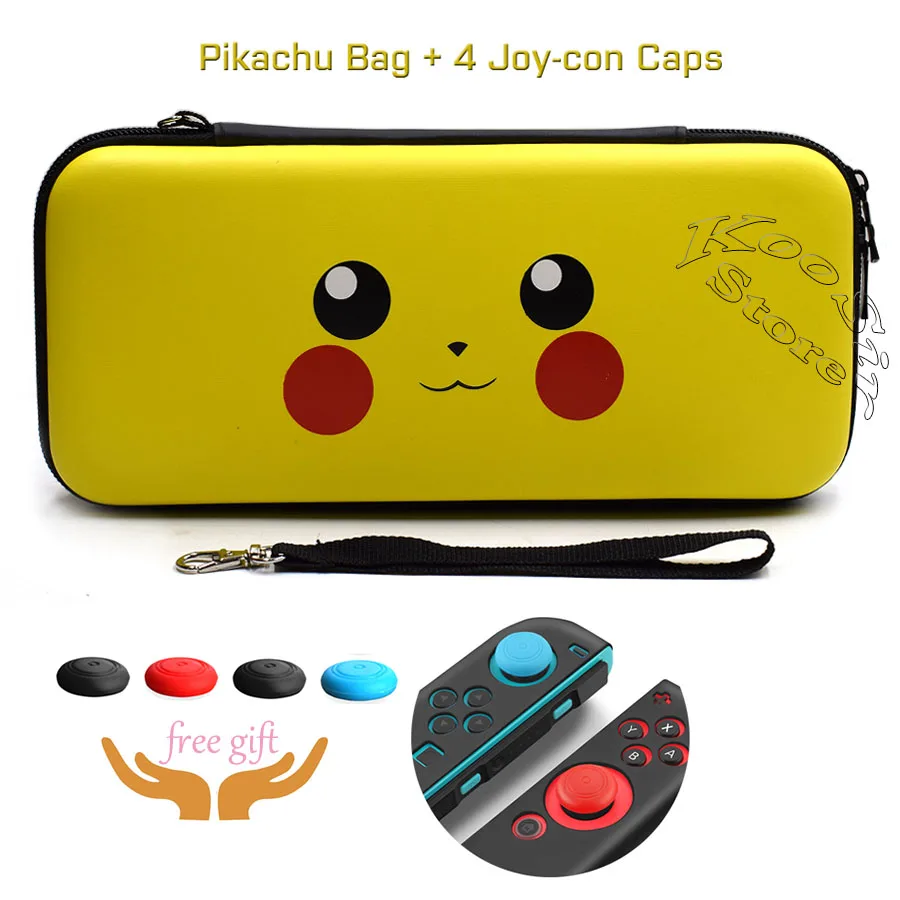 Чехол для консоли переключателя Nintendo ninddo с рисунком пикачуса, Портативная сумка для рук, чехол для переключателя Nitendo, для игровой карты Nintendo doswitch - Цвет: Only Bag Pikachu