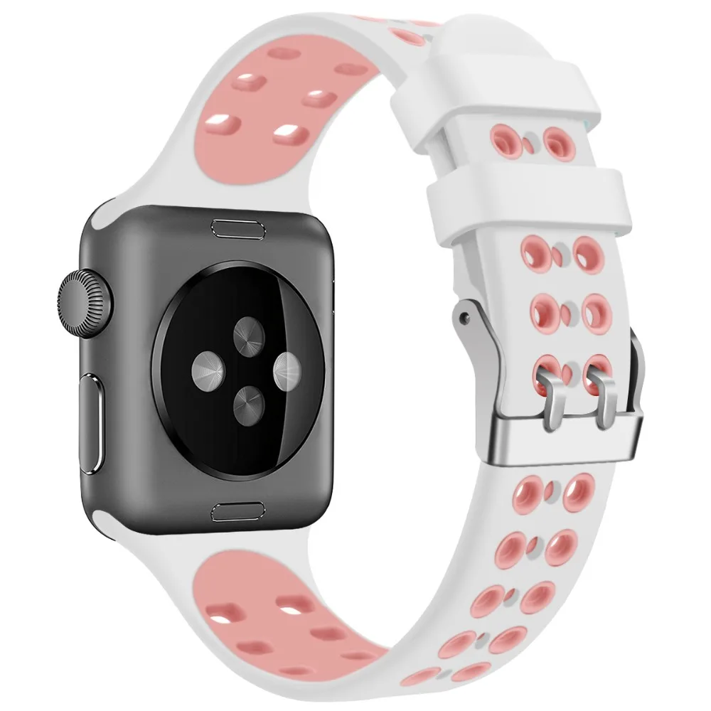 Силиконовый apple watch 38 мм 42 мм Замена ремешки для часов iwatch силиконовый ремешок для apple watch Series4/3/2/1 apple аксессуары для часов