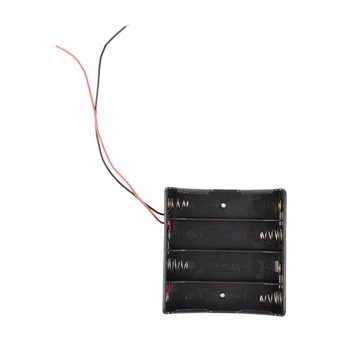 

Black 4 x 3.7V 18650 Pointed Tip Batteries Battery Holder Case w Wire Leads