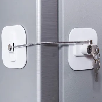 

Safety Cabinet Lock Portable Self-Adhesive Proof Security Protector Child Kids Lock for Home Cabinets Drawer Fridge Door