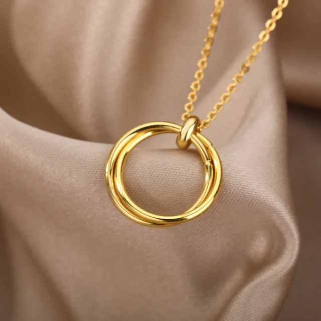 Ameri SCREW CIRCLE NECKLACE | angeloawards.com