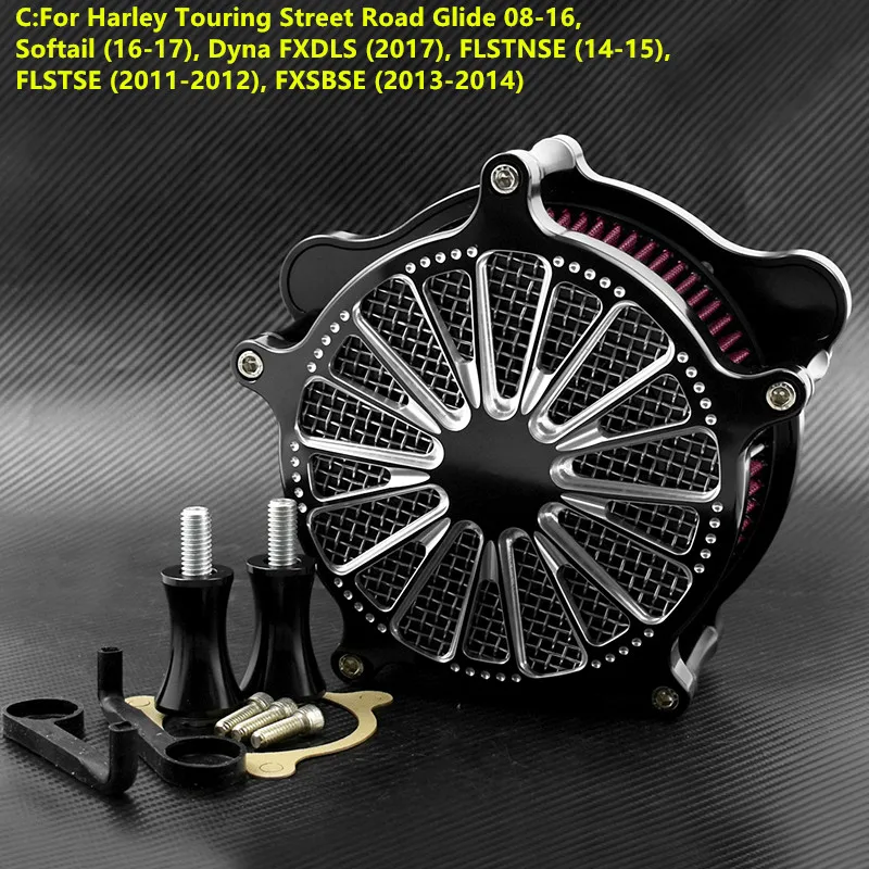 Воздушный фильтр Domin красный для Harley Sportster XL 883 Dyna Street Bob 00-17 Softail Heritage 00-18 Touring Street Glide 08-18 - Цвет: Red C Model