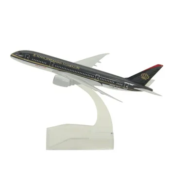 

16 Cm Airplane Model Boeing 787 Royal Jordanian Aircraft Model B787 Decoration Alloy Passenger Diecast Toys for Children Adults