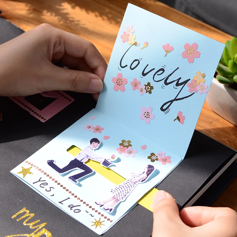 Мода ретро четыре CardPaper фотоальбом ручной работы самодельный альбом Скрапбукинг семья память запись самоклеющиеся свободные лист фотоальбомы