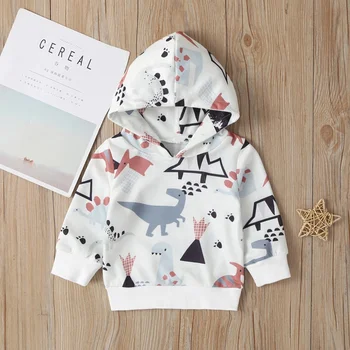 

New Fashion Spring Autumn Cartoon Animal Dinosaur Sweater Toddler Boys Girls Sweatshirt Casual Hoodies Baby Long Sleeve Hooded