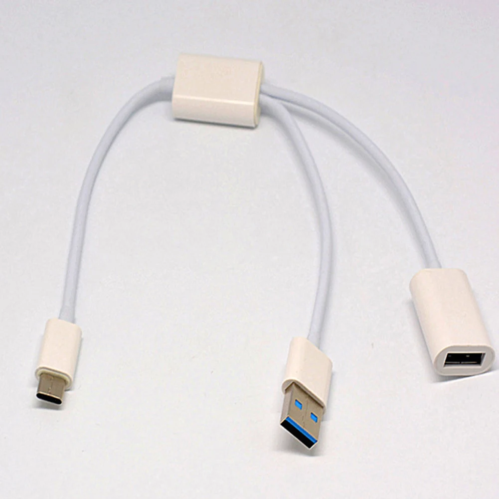 2 в 1 type-C Мужской USB 3,1 Мужской Женский OTG кабель для зарядки данных провод для телефона