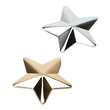 

LEEPEE Golden/Silver Car Stickers and Decals 3D Star Car-styling Auto Sticker Metal Badge Car Auto Accessories
