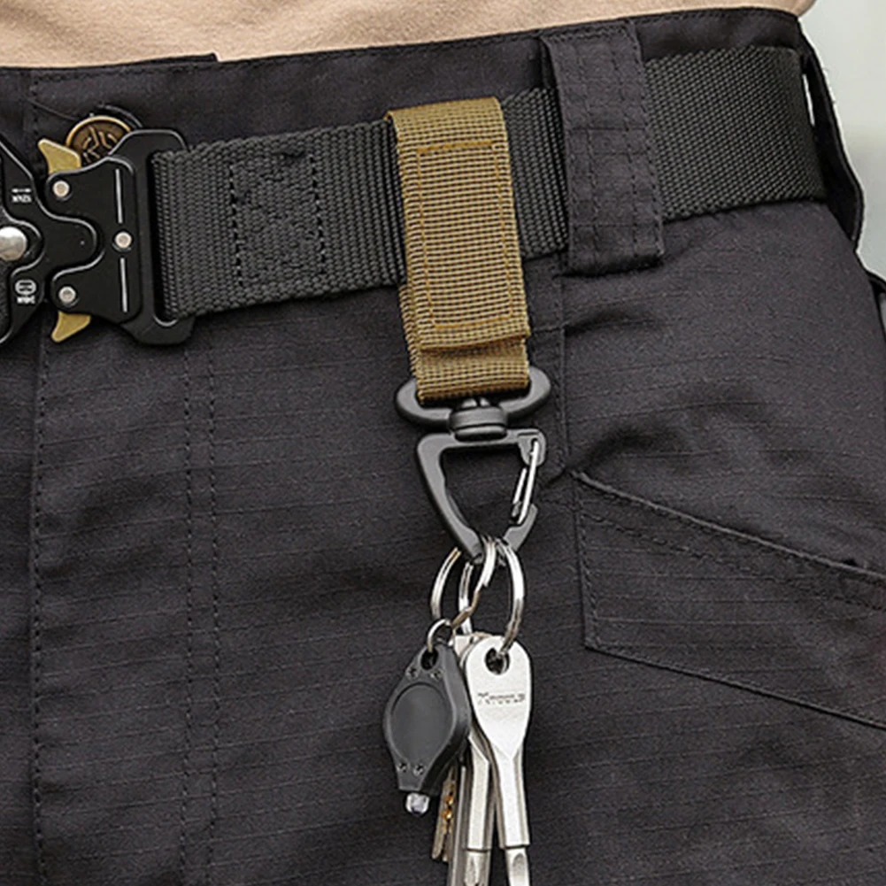 Outdoor Triangle Backpack Hanging Buckle 360-Degree Rotation D-Shaped Fastener Hook Carabiner Keychain Buckles Clip 4