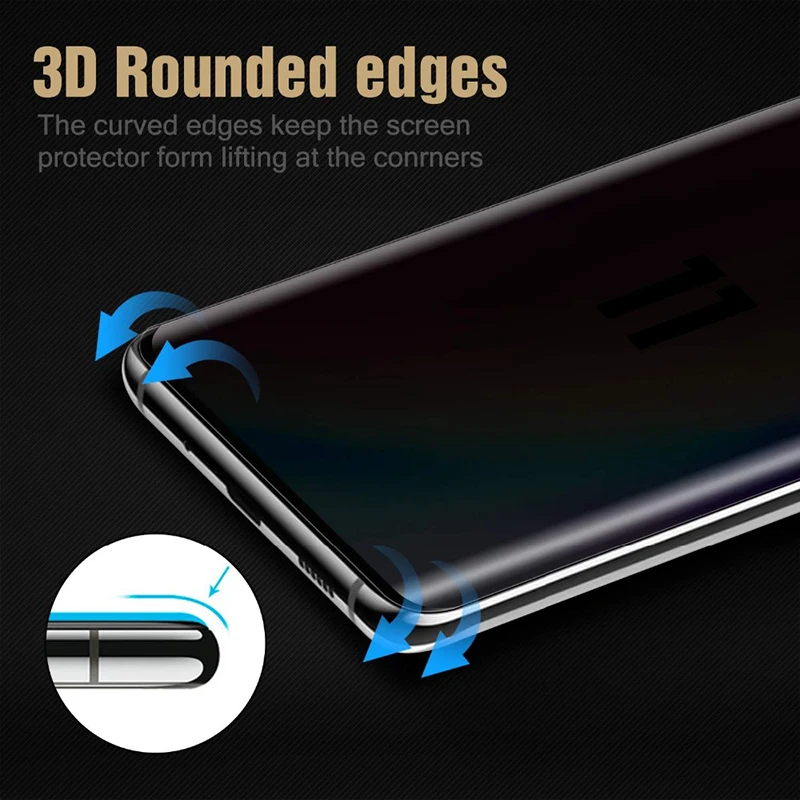 Anti Spy Tempered Glass with Fingerprint Unlock Glass for Samsung S20 Ultra S10 S9 S8 Plus Privacy Screen Protector Pellicola (2)