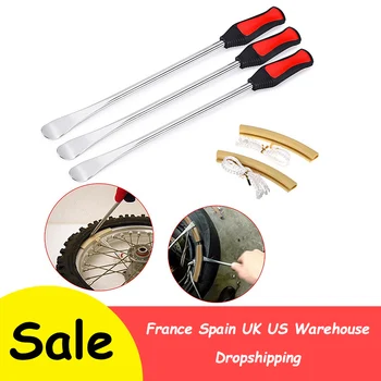 

3pcs Motorcycle Tire Repair Tools Tire Lever Tool Spoon Tire Iron Changing Rim w/2x Wheel Protector Kit Tire Changing Repair Kit