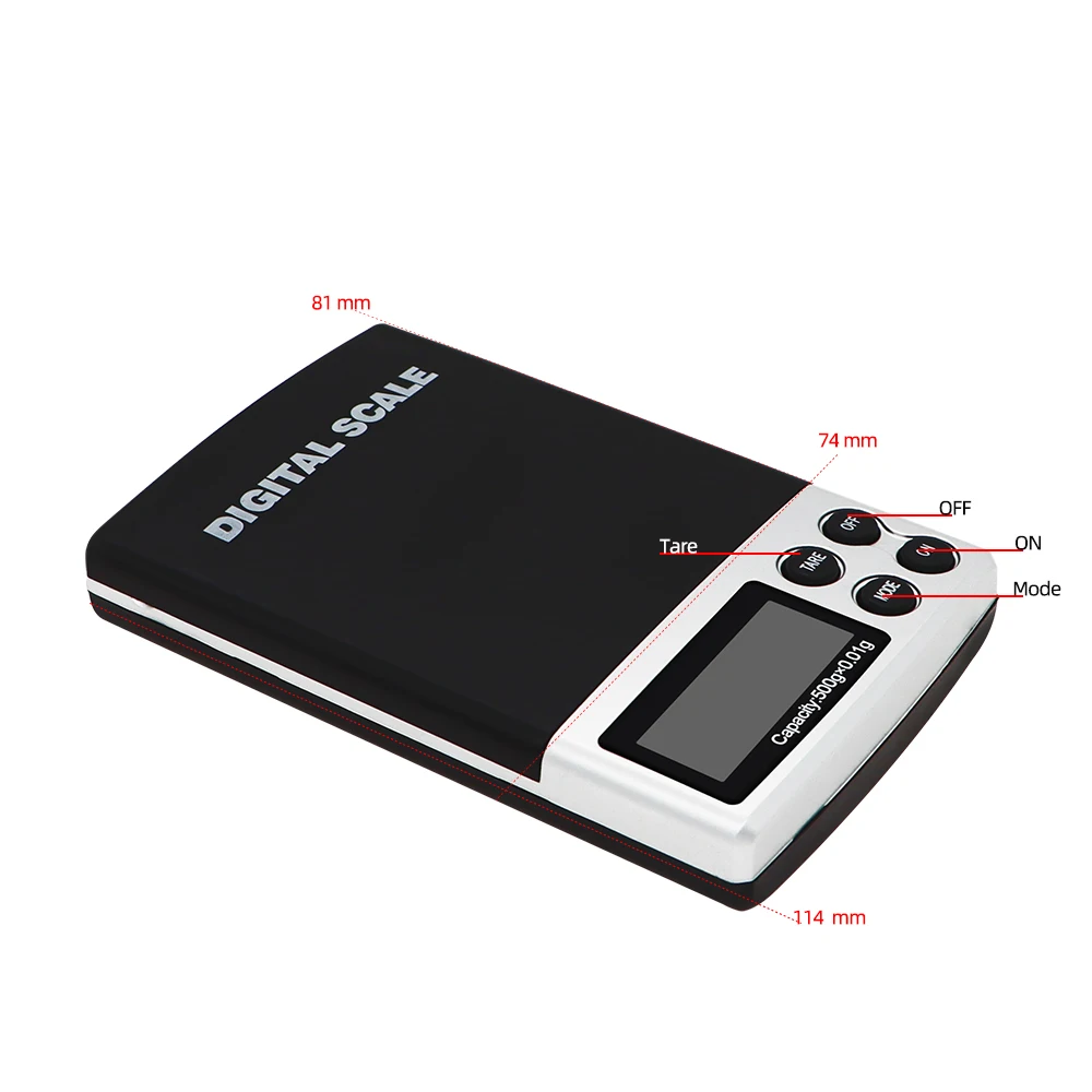 Mini Electronic Jewelry Scale Digital 500g 1000g Kitchen Scales BackLight
