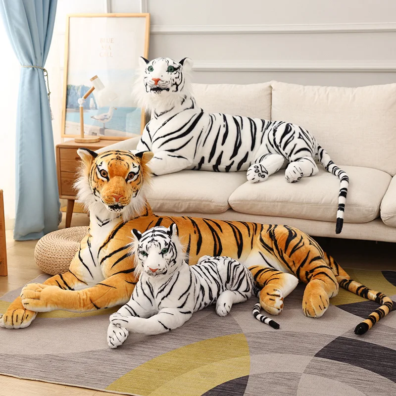 Jouet en peluche tigre réaliste pour enfant, Force sauvage