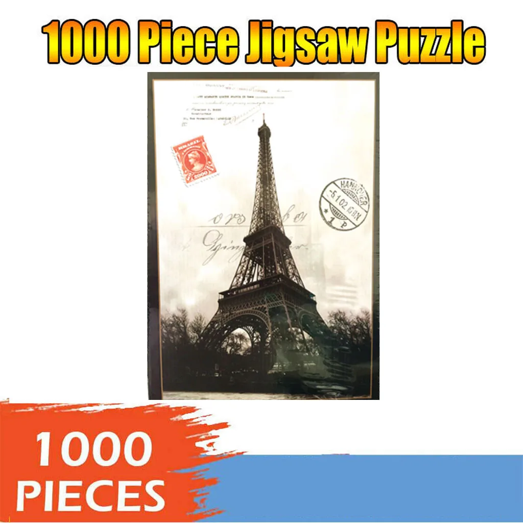 Парижская башня Пейзаж пазл детская игрушка для взрослых Пазл 1000 штук большая