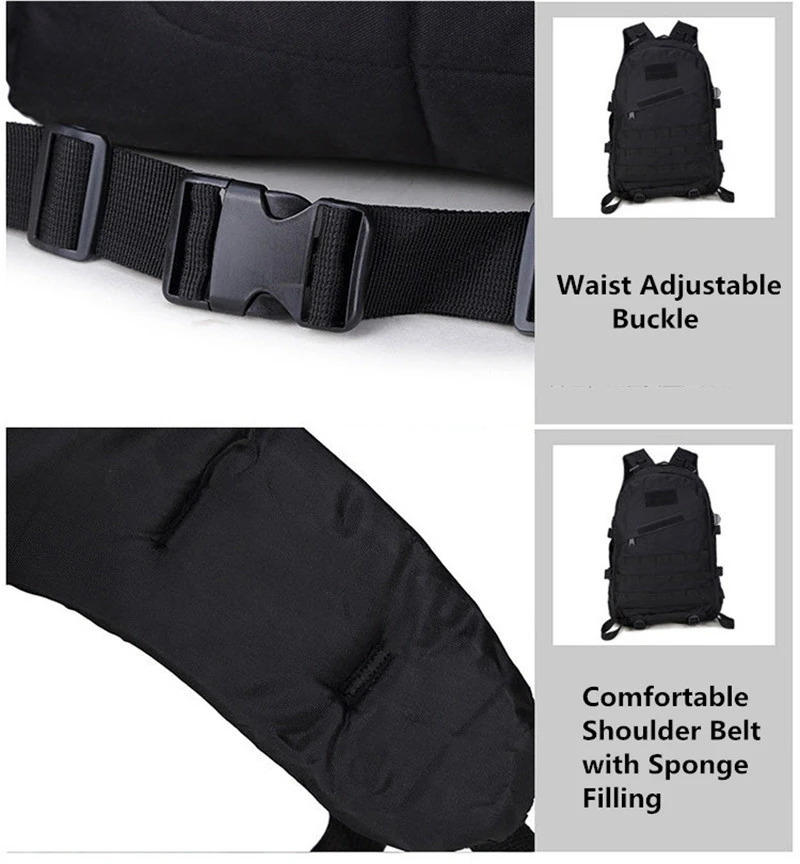 10 Colors Mens' Outdoor Military Tactical Backpack 40L Camouflage Shoulder Bag for Mountain Hiking Hunting Adventure 0.9Kg Only (14)
