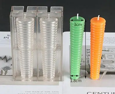 candle mold DIY спиральная форма для изготовления свечей 13,5 см с высоким плоским верхом цилиндрическая Пластиковая форма формы для свечей diy для дома dec lz13 - Цвет: candle mold