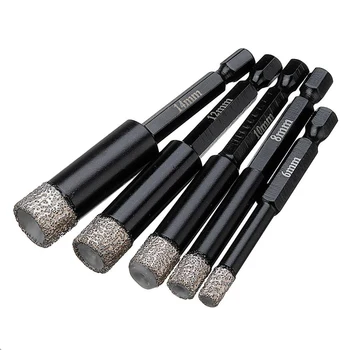 

5PCS Drill Bit 6/8/10/12/14mm Diamond Dry Saw Cutter For Marble Tile Black