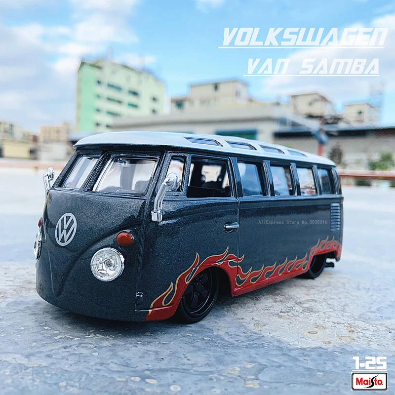 

Maisto 1:25 Volkswagen bus simulation alloy car model crafts decoration collection toy tools gift