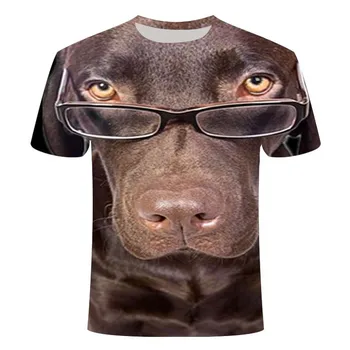 

2020 Men's Cute Dog Pattern 3D Printing T-shirt Summer Trend T-shirt Casual Short Sleeve Top