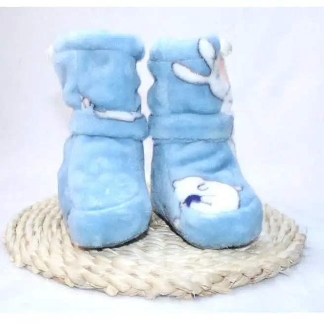 Newborn baby sockingFirst Walkers Crib Shoes Soft Soled baby Velvet Footwear Keep Warm winter outdoor - Цвет: YBC006D