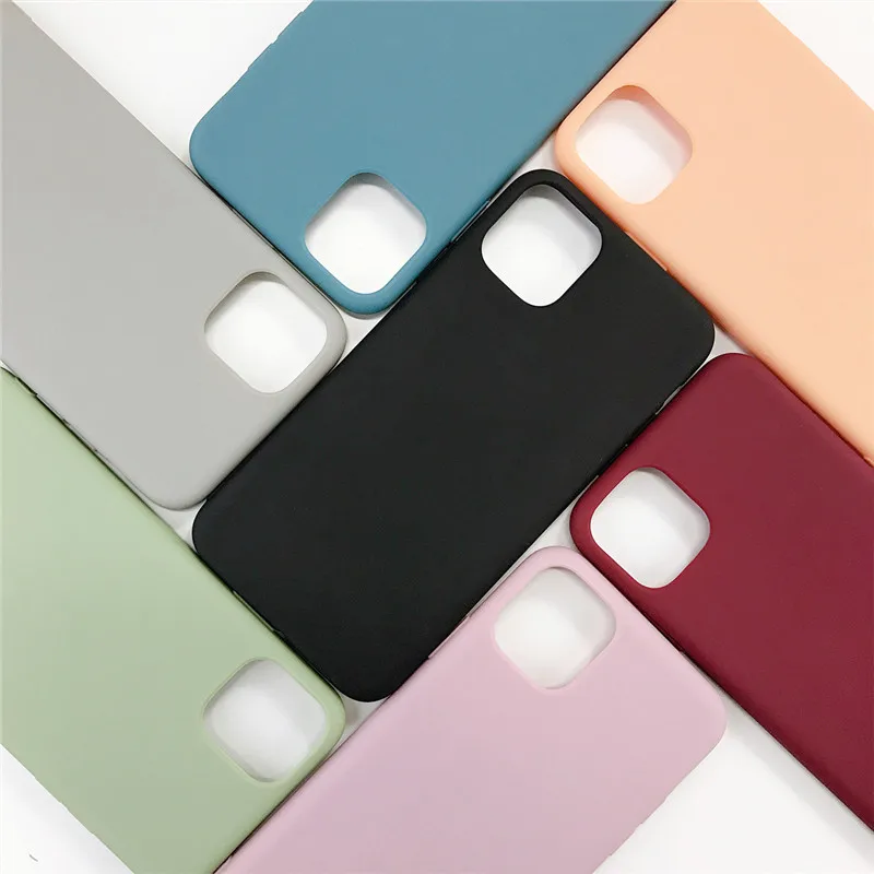 

Moskado Candy Color Phone Case For iPhone 11Pro Max XS Max XR XS X Simple Plain Silicone Cover For iPhone 11 6 6S 7 8 Plus Case