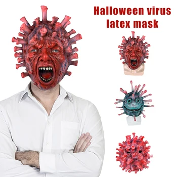 

Creative Halloween Party Mask Safe Non-Toxic Scare Party Costume Mask Durable Face Bacterial Model Horror Mask For Prank Using