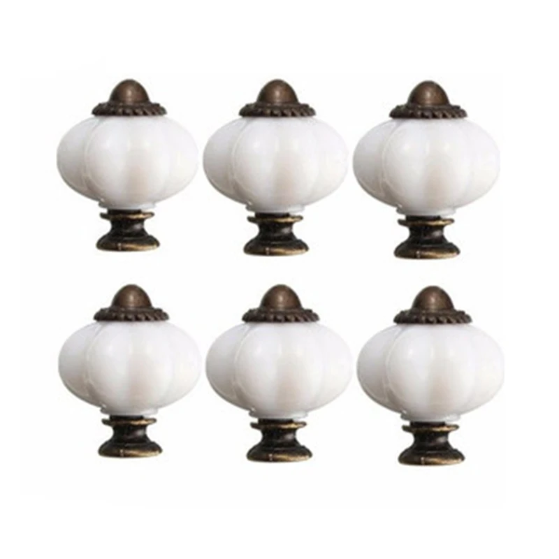 

6pcs Cabinet Knobs Fixing Screws Single Hole Easily Installation Bedside Drawer Wardrobe Hardware Pull Handles