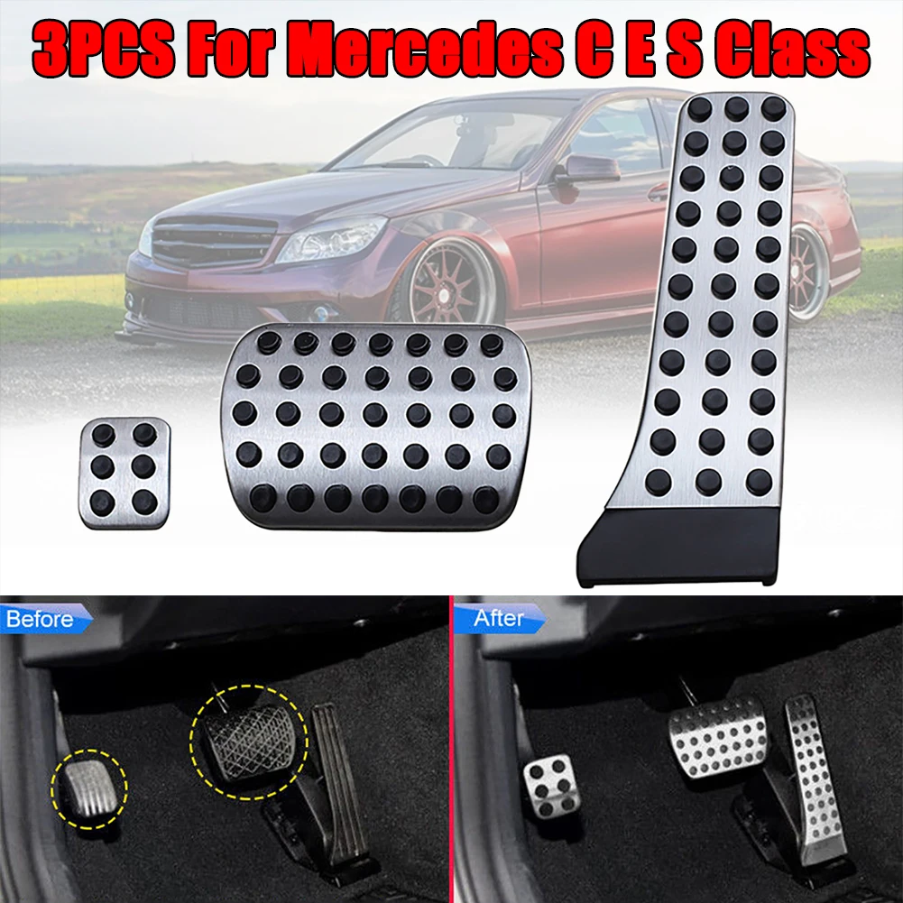 3 шт. педали из нержавеющей стали для Mercedes Benz W204 X204 W218 C CLS GLK Class|Педали| |