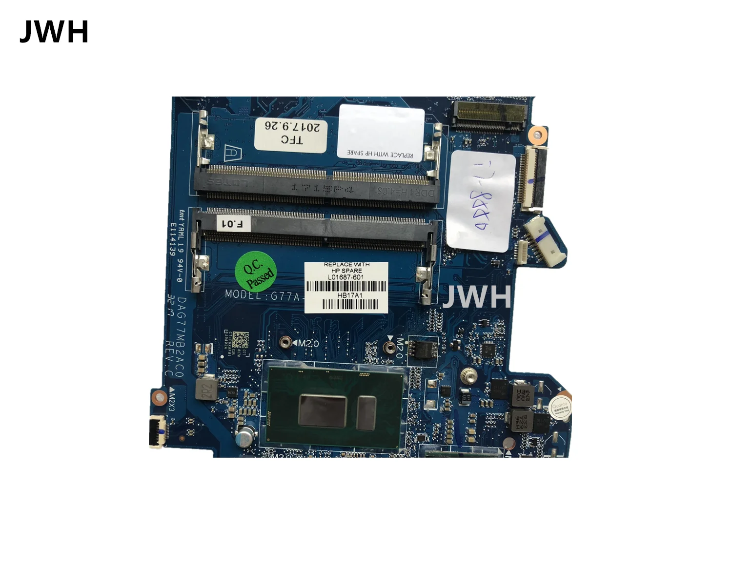 YPAY для hp ноутбука 15-ck материнская плата MX150 2 Гб i7-8550U DAG77MB2AC0 L01687-001 L01687-501 L01687-601 тестирование работы