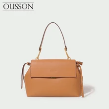 OUSSON одноцветная кожаная сумка через плечо Модные женские дизайнерские сумки через плечо роскошные брендовые сумки