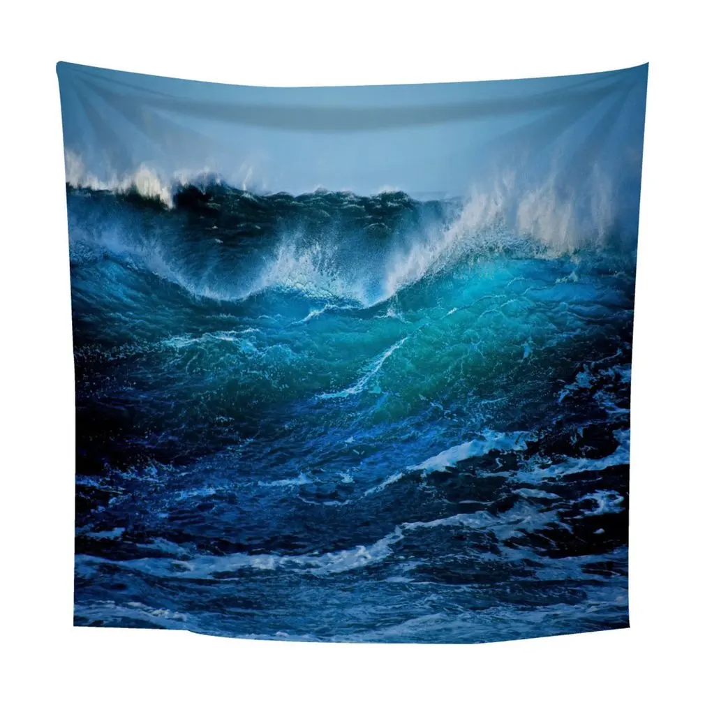 Beautiful Blue Sea Large Wall Tapestry Wall Hanging Tapestries 1.5*1.3m Wall Art Decoration
