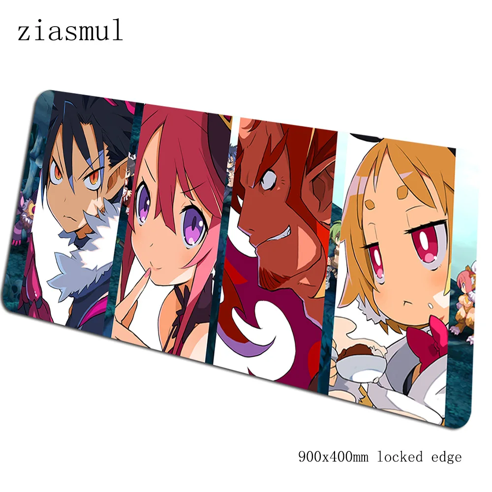 Коврик для мыши Disgaea 900x400x2 мм, коврики для компьютерной мыши esports, игровые аксессуары, коврик для мыши с закрытыми краями, клавиатура, pc gamer - Цвет: size900x400x2mm