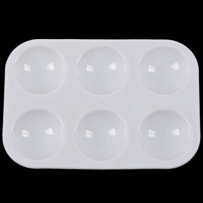 AAAJ-5Pcs Plastic Nail Art Paint Color Mixing Palette Plate Disk Essential Tool& 12Pcs PaintPlastic Palettes