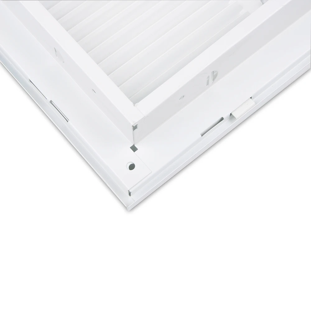 W2" x H20" стальной вентиляционный фильтр обратная вентиляционная решетка вентиляционная крышка белое порошковое покрытие с рамкой потолок и боковая крышка
