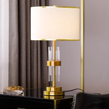 

Modern Simple Crystal Table Lamps Bedroom Home Indoor Decoration Table Lights Lighting Bedside Study Hotel Living Room Desk Lamp