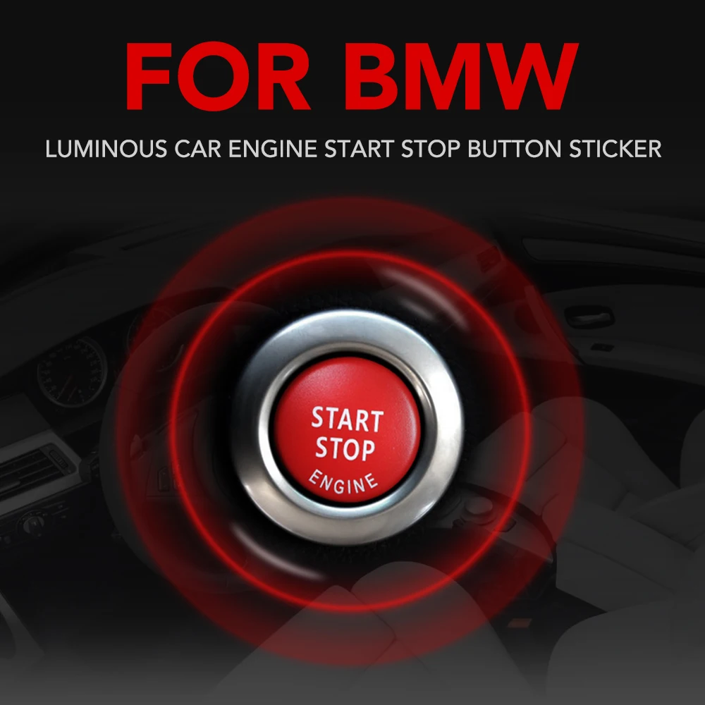 Car Engine START Button Replace Cover STOP Switch Accessories Key Decor for BMW X1 X5 X6 E71 Z4 E89 3 5 Series E90 E91 E60 E87 |