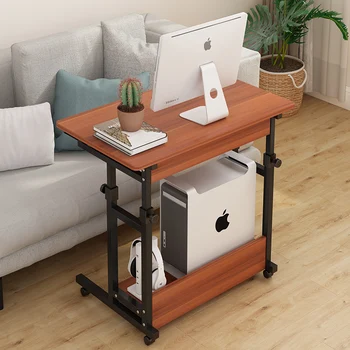 

Type computer table movable lazy desk household simple modern small family bedside single table