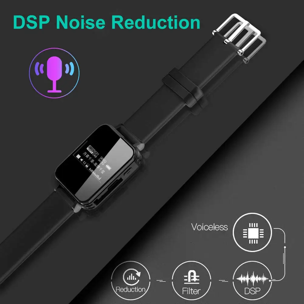 Gravadores de Voz Pulseira de Relógio de Pulso Gravação de Áudio Bateria de Longa Gravador de Som Vandlion Digital Dictaphone Duração Mp3 - Image 6