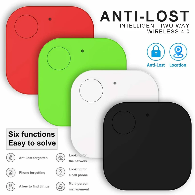 

Mayitr 4pcs Mini GPS Tracking Device Intelligent Bidirectional bluetooth 4.0 Anti-Lost Tracker With Lanyard