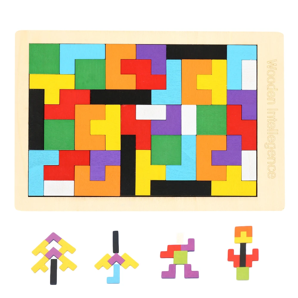 Puzzle Wooden Jigsaw Board Math Toys For Children Tangram Brain Teaser Kids Puzzle Toys Game Education Montessori Cubes Gifts