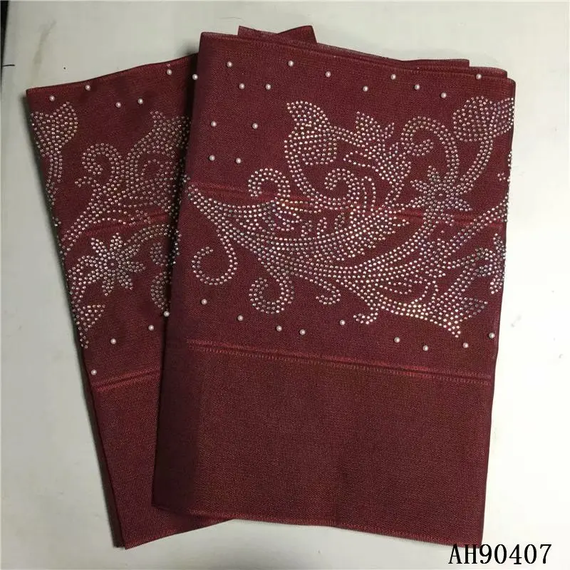 as picture ASO OKE головной убор с камнями нигерийская голова галстук Бисером кружевная ткань dentelle strass perle auto gele головной убор кружева тримминги 2 шт - Цвет: as picture