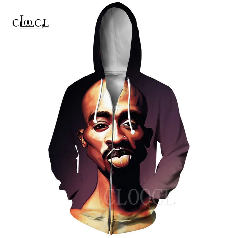 Rapper 2Pac Tupac, винтажные толстовки, женская и Мужская спортивная одежда, Tupac Amaru Shakur, 3D принт, модная негабаритная толстовка на молнии, Повседневная Толстовка