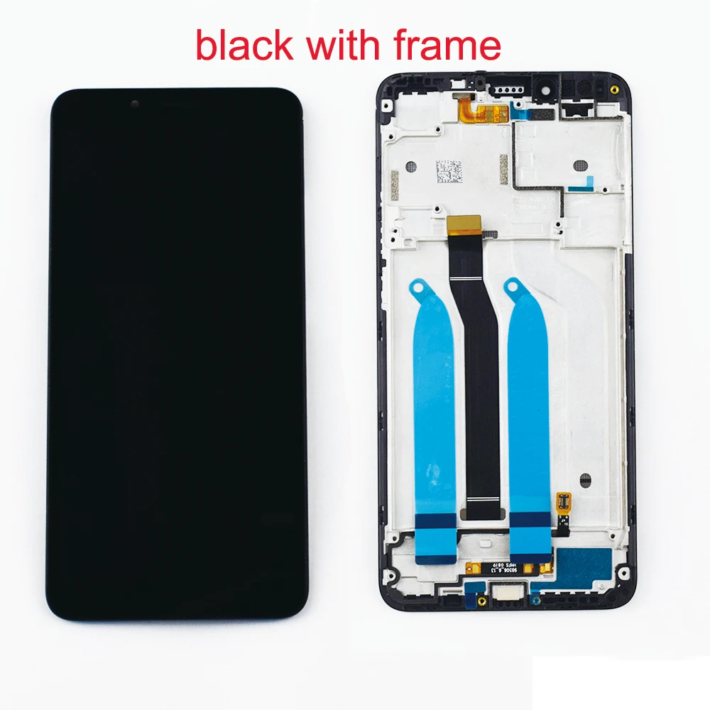 black with frame 5,45 ''Xiaomi Redmi 6 ЖК-дисплей модуль для Xiaomi Redmi 6A ЖК сенсорный датчик экрана в сборе с разрешением рамки 1440*720 - Цвет: black with frame