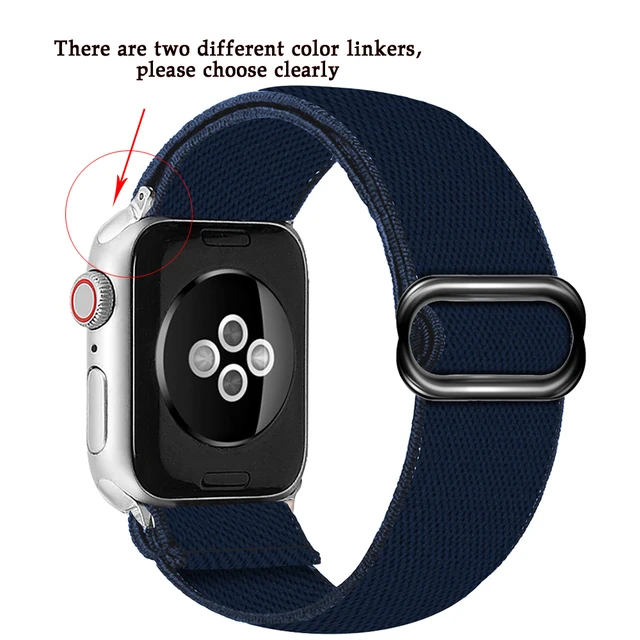 Soft and comfortable nylon Loop elastic buckle Apple watch band 38mm 42mm Series 7 SE654321 For iWatch Strap Bohemia braid  44mm 21