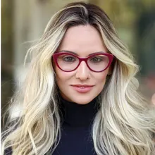 Модные овальные кошачьи глаза очки прозрачные, оправа женские роскошные брендовые рецепт; очки оправа красные очки женские oculos grau