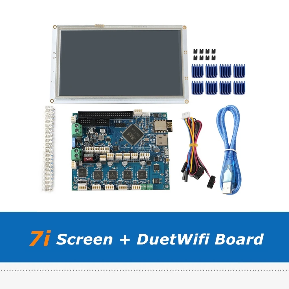 Полный набор клон Duet 2 Wifi V1.04 DuetWifi плата 32Bit Электроника+ 7 ''7i интегрированная панель сенсорный экран для BLV MGN Cube