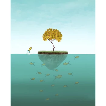 

DIY Painting By Numbers Small Island Kit Oil Picture By Numbers Landscape Wall Art Painting on Canvas Home Decoration Gift